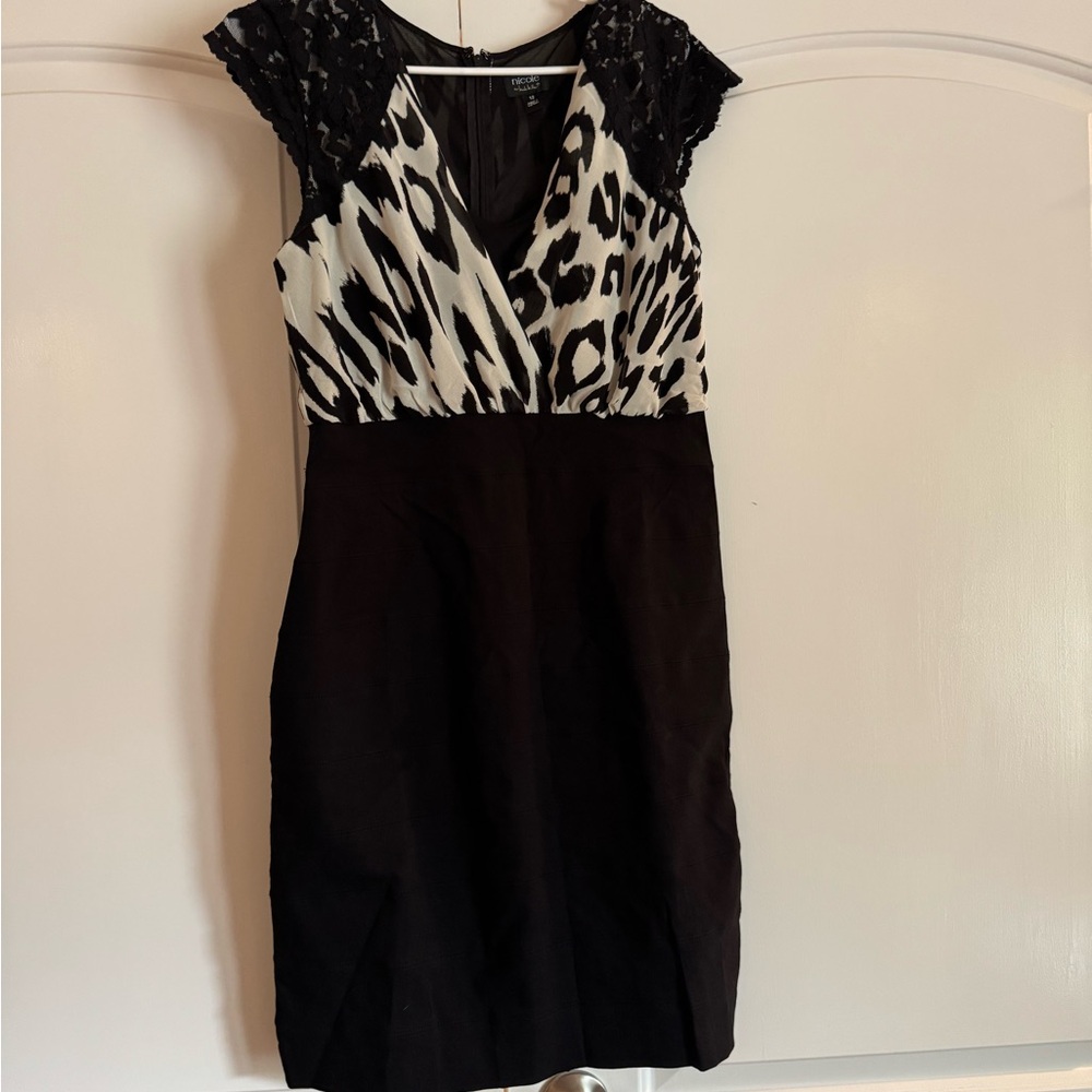 Black and White Dress with Sleeves